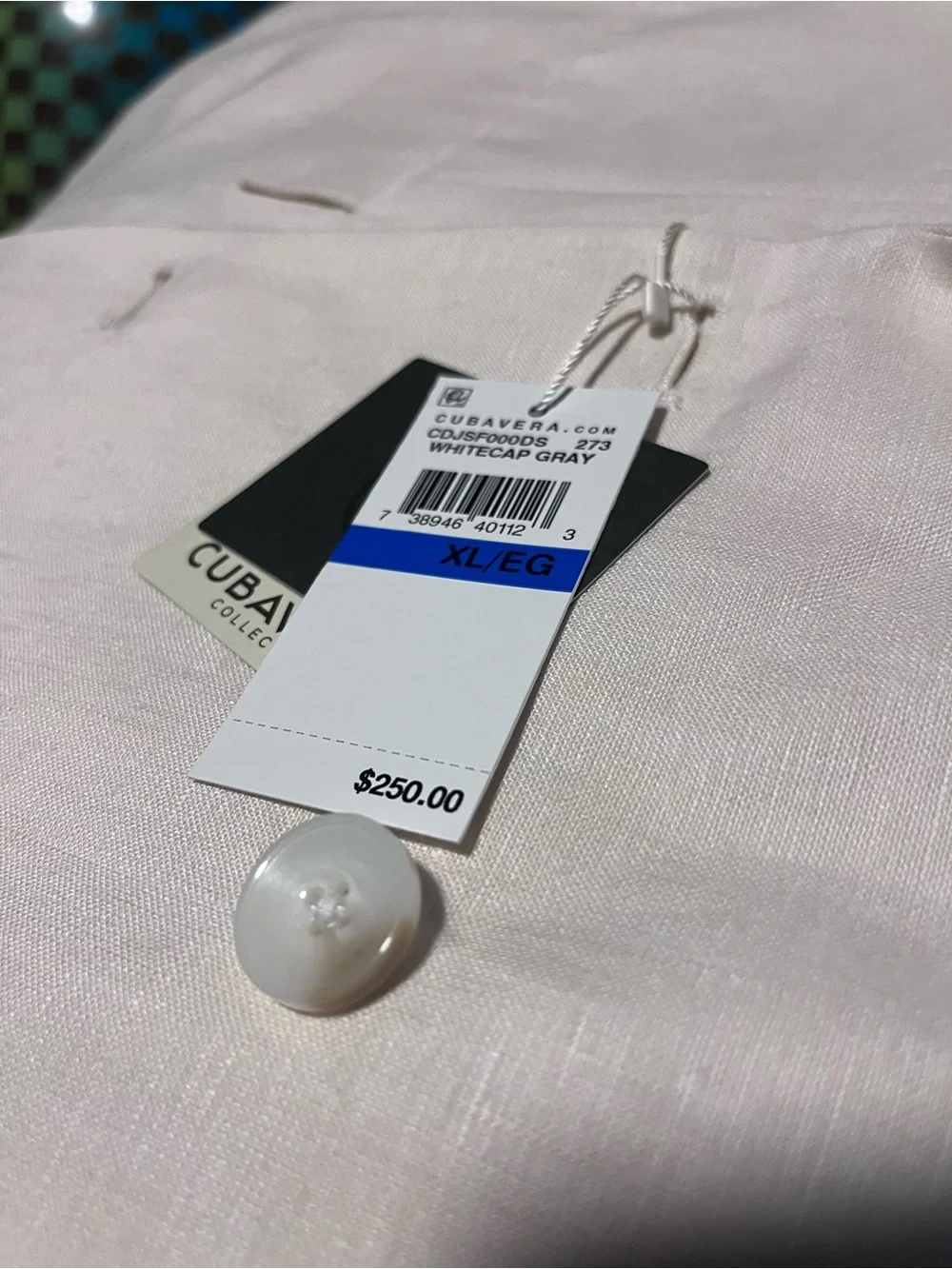 Men's Double-Breasted Cream Linen suit